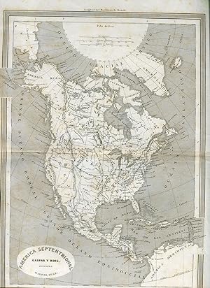 America septentrional grabado por R. Alabern y publicado por Gaspar y Roig en Madrid, 1852