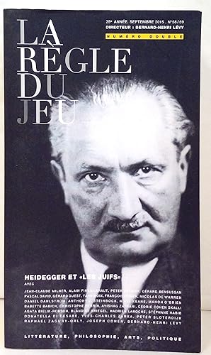 Heidegger et "les juifs". Dossier sous la direction de Joseph Cohen et Raphael Zagury-Orly.