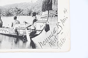 Carte postale autographe signée envoyée depuis Nouméa et adressée à Emile Mignard