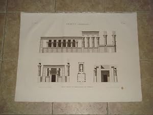 DESCRIPTION DE L'EGYPTE. Erment (Hermonthis). Plan, coupe et élévations du temple. (ANTIQUITES, v...