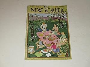 Imagen del vendedor de September 1,1945 The New Yorker Magazine Cover: "A Picnic in the Country" a la venta por rareviewbooks