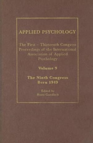 Bild des Verkufers fr Applied Psychology V 9: Volume 9 (Applied Psychology, 9) zum Verkauf von WeBuyBooks