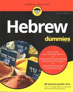 Bild des Verkufers fr Hebrew for Dummies zum Verkauf von GreatBookPrices