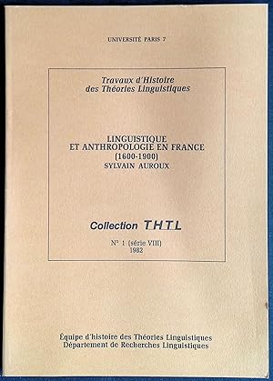 Image du vendeur pour Linguistique et anthropologie en France (1600-1900) mis en vente par LibrairieLaLettre2