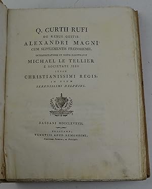 De rebus gestis Alexandri Magni cum supplementis Freinshemii In usum Sereenissimi Delphini.