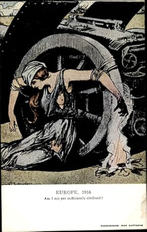 Künstler Ansichtskarte / Postkarte Raemaekers, Europe 1916, Am I not yet sufficiently civilised