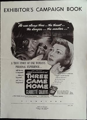 Immagine del venditore per Three Came Home Pressbook 1949 Claudette Colbert, Patric Knowles venduto da AcornBooksNH