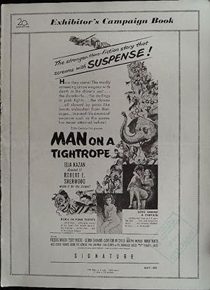 Seller image for Man on a Tightrope Pressbook 1953 Fredric March, Terry Moore, Gloria Grahame for sale by AcornBooksNH