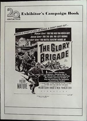 Immagine del venditore per The Glory Brigade Pressbook 1953 Victor Mature, Alexander Scourby, Lee Marvin venduto da AcornBooksNH