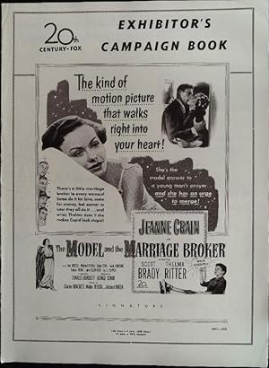 Image du vendeur pour The Model and the Marriage Broker Pressbook 1951 Jeanne Crain, Scott Brady mis en vente par AcornBooksNH