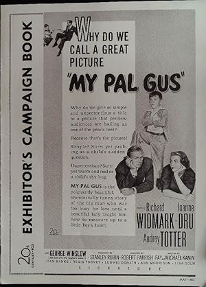 Imagen del vendedor de My Pal Gus Pressbook 1952 Richard Widmark, Joanne Dru, Audrey Totter a la venta por AcornBooksNH