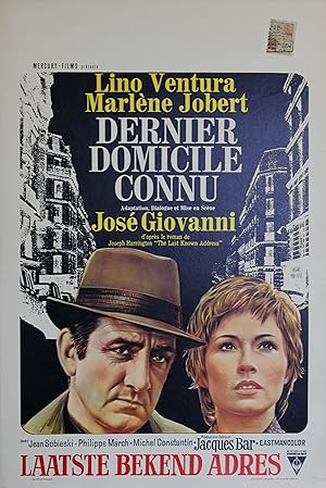 "DERNIER DOMICILE CONNU" D'après le roman de Joseph HARRINGTON / Réalisé par José GIOVANNI en 196...