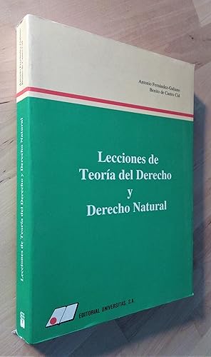 Bild des Verkufers fr Lecciones de Teora del Derecho y Derecho Natural zum Verkauf von Llibres Bombeta