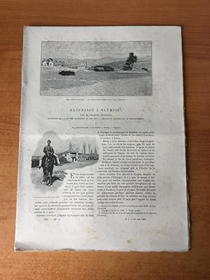 Bild des Verkufers fr LE TOUR DU MONDE 1893 n 9 : Excursion  Olympie zum Verkauf von KEMOLA