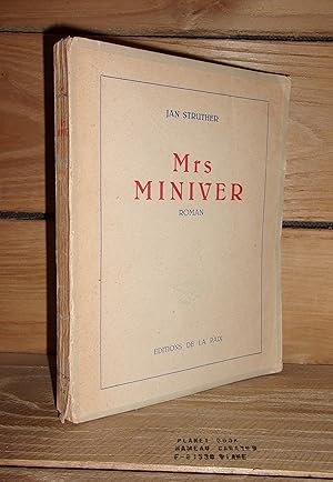 Image du vendeur pour MRS MINIVER mis en vente par Planet's books