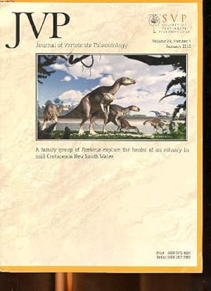 Seller image for JVP Journal of vertebrate paleontology Volume 39 Number 1 for sale by Le-Livre