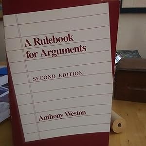 Imagen del vendedor de A Rulebook for Arguments a la venta por Quailcottage Books