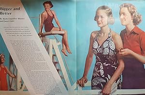 Bild des Verkufers fr Article: Bigger and Better - 1935 Swimsuits "Girls Arent What they used to be." zum Verkauf von Hammonds Antiques & Books