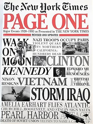 Page One: Major Events, 1920-1993 As Presented in the New York Times