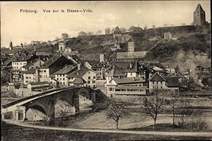 Ansichtskarte / Postkarte Fribourg Freiburg Stadt Schweiz, Basse-Ville, Brücke