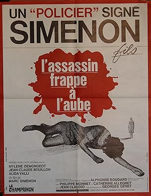 "L'ASSASSIN FRAPPE A L'AUBE" LE CHAMPIGNON / Réalisé par Marc SIMENON en 1970 avec Mylène DEMONGE...