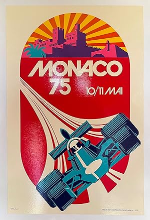 AFFICHE : 33ème GRAND PRIX MONACO 10/11 MAI 1975