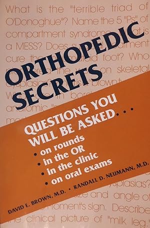 Imagen del vendedor de Orthopedic Secrets (The Secrets Series) a la venta por Hanselled Books