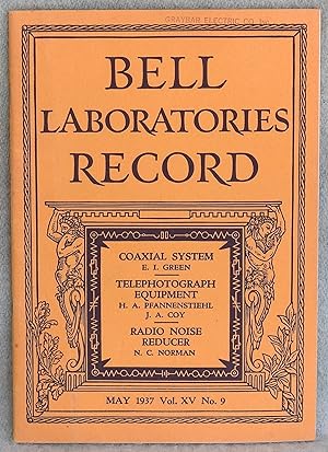 Seller image for Bell Laboratories Record May 1937 Vol. XV No. 9 for sale by Argyl Houser, Bookseller