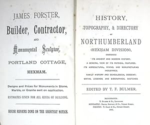 Image du vendeur pour History, Topography and Directory of Northumberland. 1886. [Hexham Division] mis en vente par Barter Books Ltd