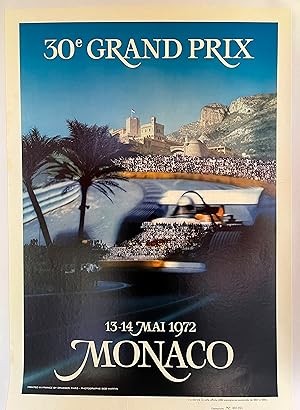 AFFICHE : 30ème GRAND PRIX MONACO 13-14 MAI 1972