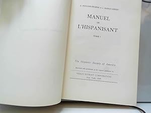 Seller image for Manuel de l'Hispanisant. Vol I for sale by JLG_livres anciens et modernes