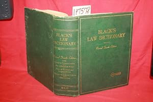 Seller image for Black's Law Dictionary Definitions of. American and English Jurisprudence, Ancient and Modern Revised Fourth Edition for sale by Princeton Antiques Bookshop