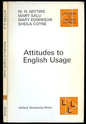 Image du vendeur pour Attitudes to English Usage mis en vente par Little Stour Books PBFA Member