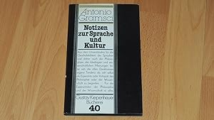 Imagen del vendedor de Notizen zur Sprache und Kultur. a la venta por Versandantiquariat Ingo Lutter