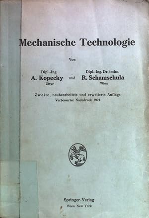 Seller image for Mechanische Technologie. for sale by books4less (Versandantiquariat Petra Gros GmbH & Co. KG)