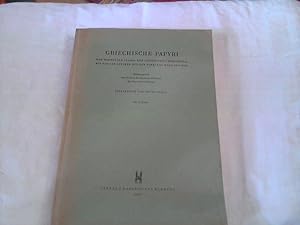 Griechische Papyri der Hamburger Staats- und Universitäts-Bibliothek mit einigen Stüchen aus der ...