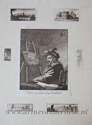 Antique prints, mixed media | Various small landscapes, published in and around 1766, 17 pp.