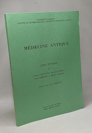 Médecine antique - cinq études - université d'Amiens
