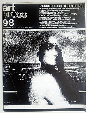 Seller image for Art press 98 DCEMBRE 1985 for sale by castlebooksbcn