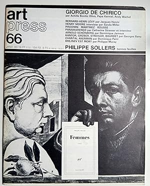 Image du vendeur pour Art press 66 JANVIER 1983 mis en vente par castlebooksbcn