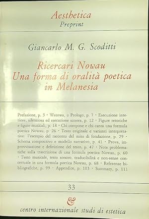 Seller image for Ricercari Nowau for sale by Librodifaccia