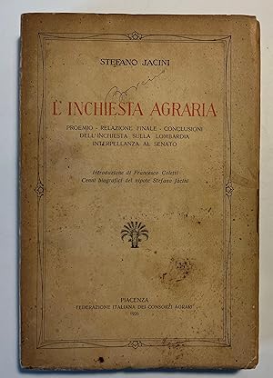 Seller image for Bonifiche - S. Jacini - L'Inchiesta Agraria - ed. 1926 for sale by Chartaland