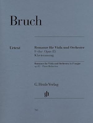 Bild des Verkufers fr Bruch, M: Romanze fr Viola und Orchester F-dur Opus 85 zum Verkauf von Smartbuy