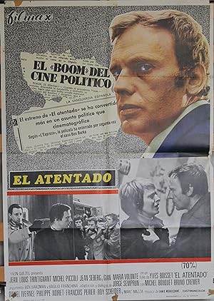 "L'ATTENTAT" Réalisé par Yves BOISSET en 1972 avec Jean-Louis TRINTIGNANT, Jean SEBERG, Roy SCHEI...