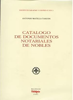 Imagen del vendedor de Catlogo de documentos notariales de nobles a la venta por CA Libros