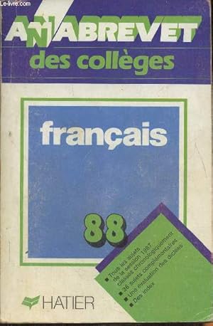 Immagine del venditore per Brevet des collges Franais- Anabrevet 1988 venduto da Le-Livre