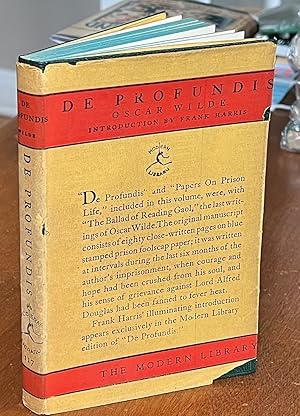 Bild des Verkufers fr De Profundis **RARE EARLY MODERN LIBRARY EDITION WITH DUST JACKET IN FINE CONDITION** zum Verkauf von The Modern Library