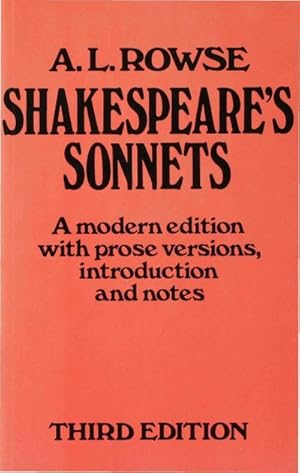 Image du vendeur pour Shakespeare S Sonnets : A Modern Edition, with Prose Versions, Introduction and Notes mis en vente par AHA-BUCH GmbH