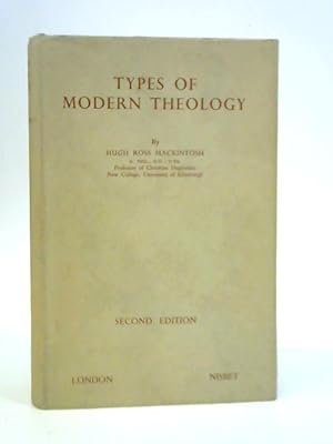 Bild des Verkufers fr Types Of Modern Theology - Schleiermacher To Barth zum Verkauf von World of Rare Books