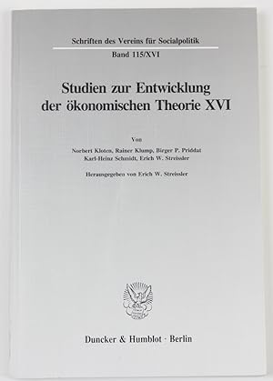 Studien zur Entwicklung der ökonomischen Theorie XVI. Die Umsetzung wirtschaftspolitischer Grundk...